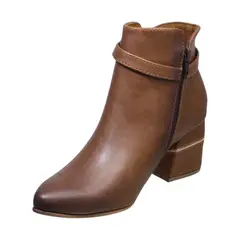 GENERICO - Botines Para Mujer Canela