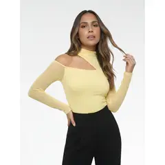 MOLGOA - Body Para Mujer Cuello Asimétrico - The Flow