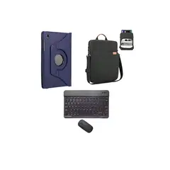 GENERICO - Estuche 360 Para Tablet + Teclado + Mouse + Bolso para lenovo m11 azul