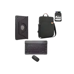 GENERICO - Estuche 360 Para Tablet + Teclado + Mouse + Bolso para lenovo m11 negro