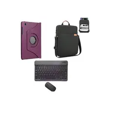 GENERICO - Estuche 360 Para Tablet + Teclado + Mouse + Bolso para samsung a7 lite morado