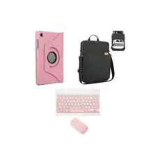 GENERICO - Estuche 360 Para Tablet + Teclado + Mouse + Bolso para samsung a7 lite rosa
