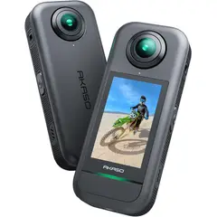 AKASO - Cámara Deportiva 360 1/2 Sensor 5.7k 72mp Video 360