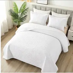 GENERICO - Colcha Cubrecama Doble Doble Faz Blanco Elegante