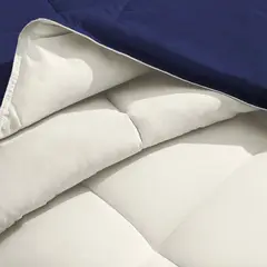 GENERICO - Colcha Comforter Doble Azul Oscuro - Beige Bicolor