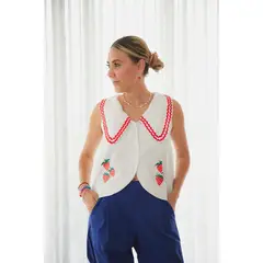 ABRIL FLORES MIL - Camisa Fresas Marinera Adulto