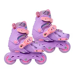 CANARIAM - Patines Recreativos Para Niñas Gummy Lila - Rosado Talla 28-31