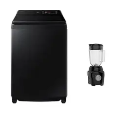 SAMSUNG - Lavadora 19 Kg carga superior Bespoke AI Wash Negra WA80F19S8BCO + Obsequio Licuadora