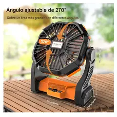 OEM - Ventilador Portátil Recargable Con Linterna Led