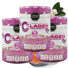 GENERICO - C-LAGEN Pack X3 3×500 g Colágeno marino + magnesio constancia para cabello con brillo y cuerpo