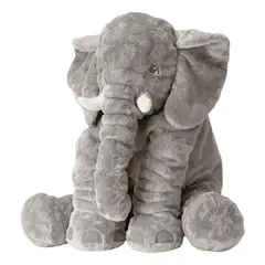 GENERICO - Peluche Elefante Bebe Almohada Gigante 60 Cm Gris