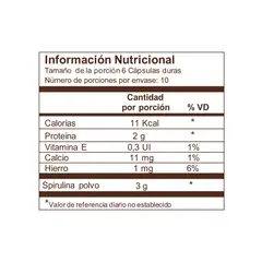 NATURELA - Spirulina 500mg X 30 Capsulas