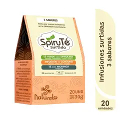 NATURELA - Infusiones Surtidas Spirute 3 Sabores X 20Und