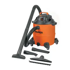 TRUPER - Aspiradora de sólidos y líquidos, 16 gal, plástica,