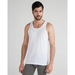PATPRIMO - Camiseta Interior Pack X2 Lisa X2 Para Hombre Blanco
