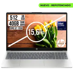HP - Portatil 15 Intel Core Ultra 7-155H RAM 40GB SSD 512GB LED 15.6" FHD GOLD