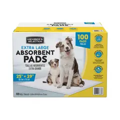 MEMBERS SELECTION - Tapetes Sanitarios Absorbentes XL Member’s Selection x100 Und 66x76cm Antifugas Control Olor Perros