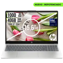 HP - Portatil 15 Intel Core Ultra 7-155H RAM 40GB SSD 1TB LED 15.6" FHD GOLD