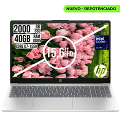 HP - Portatil 15 Intel Core Ultra 7-155H RAM 40GB SSD 2TB LED 15.6" FHD GOLD