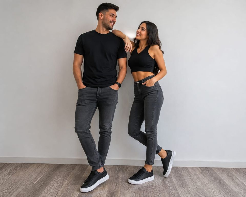 Imagen de TENIS UNISEX COLOR NEGRO