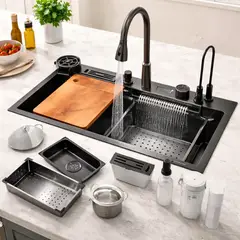 HOME CARE TECHNOLOGY - LAVAPLATOS FREGADERO PARA COCINA EN ACERO INOXIDABLE INTELIGENTE