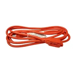 UNITEC - Extensión Eléctrica Encauchetada 8 Metros 3 Salidas Naranja