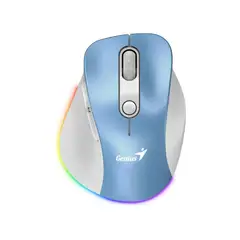 GENIUS - Mouse Ergo 9000S Pro Inalámbrico Azul Claro