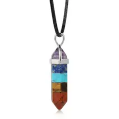 DAYOSHOP - Collar Péndulo 7 Chakras Piedras Naturales Meditación
