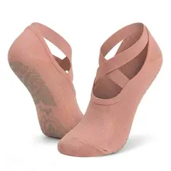 GENERICO - Calcetines Antideslizantes Yoga Pilates Tiras Cruzadas