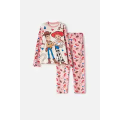 DISNEY - Pijama de Toy Story pantalón largo palo de rosa para niña