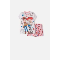 DISNEY - Pijama de Toy Story con short marfil para niña