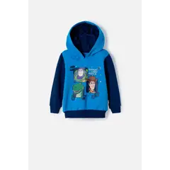 DISNEY - Buzo de Toy Story cerrado con capucha azul para niño 3T a 6T