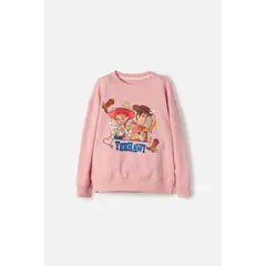 DISNEY - Buzo de Toy Story cerrado palo de rosa para niña