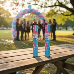 INFANTILES CAJUROMIX - Cañón Revelación De Género Con Polvo Y Confeti X2 RosaAzul