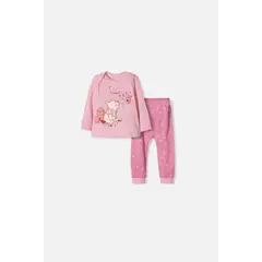 DISNEY - Pijama de Winnie The Pooh pantalón largo rosado para bebé niña