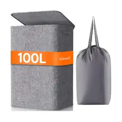 OEM - Cesta De Lavandería Con Tapa, Cesta Grande De 100 Litros