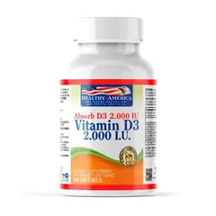 HEALTHY AMERICA - Vitamina D3 2000IU 100 Softgels