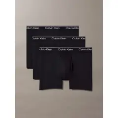 CALVIN KLEIN - Pack negro de 3 bóxeres sueltos largos - Microfibre Stretch