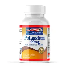 HEALTHY AMERICA - Potasio 99mg con Vitaminas y Minerales 60 Softgels