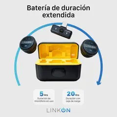 LINKON - Microfono Inalambrico Solapa Set x2 Larga Duración
