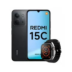 XIAOMI - Celular Redmi 15C 256GB 8GB RAM Negro + Reloj De Obsequio