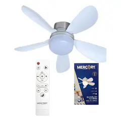 MERCURY - Ventilador Techo Con Lampara Control Remoto 42 Cms