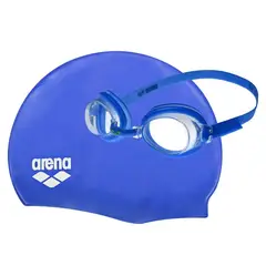 ARENA - Set Natación Gorro + Gafas Niños Azul