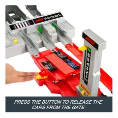 HOT WHEELS - Pista Grand Prix con 3 Autos y Lanzador Para Niños