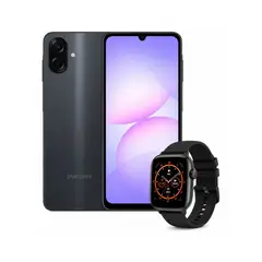 SAMSUNG - Celular Galaxy A07 128GB 4G Negro + Smartwatch Obsequio