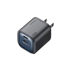 MCDODO - Cargador Doble Puerto USB-C 45W GaN Mini de Alta Potencia - Negro