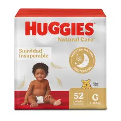 HUGGIES - PANAL NATURAL CARE G PAQUETE 52 UNDS