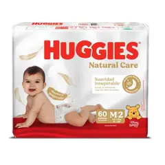 HUGGIES - PANAL NATURAL CARE M PAQUETE 60 UNDS