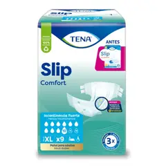 TENA - PANAL SLIP CLASICO EXTRA LARGE PAQUETE 9 UNIDADES