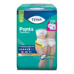 TENA - PANAL PANTS CLASICO LARGE PAQUETE 8 UNIDADES